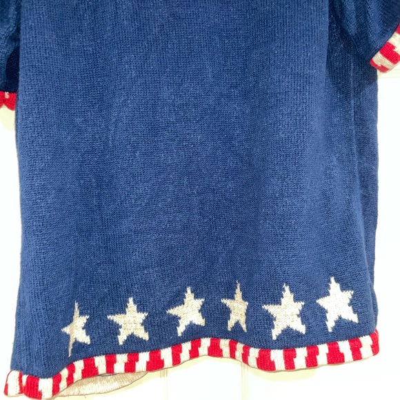Women’s Vintage The Quacker Factory Patriotic Cardigan Sweater - Picture 10 of 11